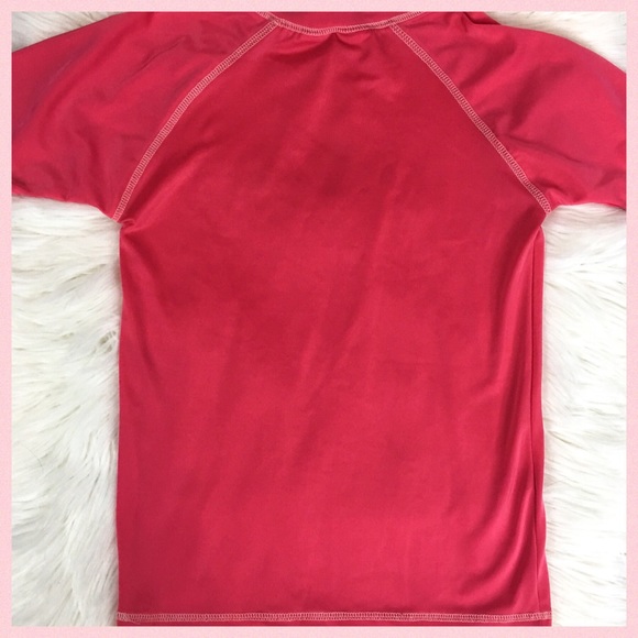 Kanu Surf Red Karlie Girl’s RashGuard Size 12 - Picture 3 of 4